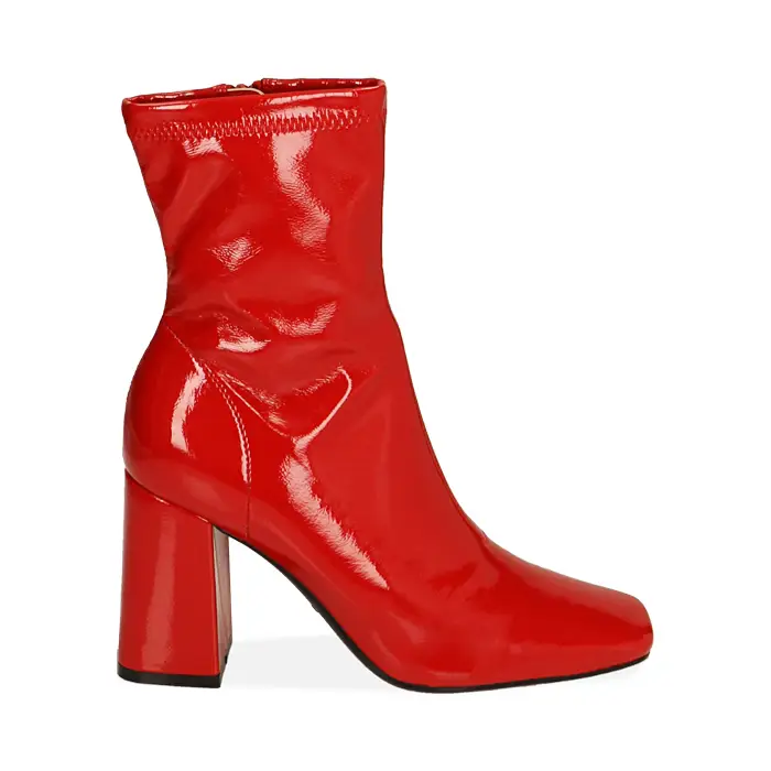 Ankle boots rossi in naplack, tacco 8,5 cm