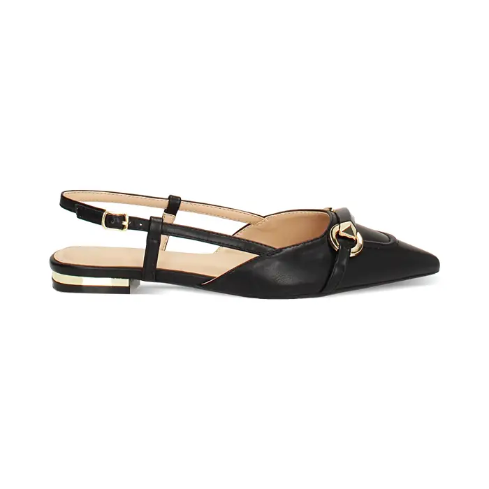 Ballerine slingback donna nere a punta