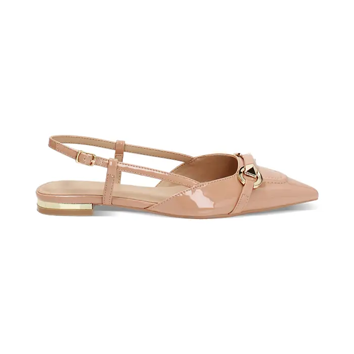 Ballerine slingback donna nude a punta