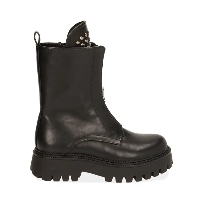 Bikers neri, tacco 4,5 cm