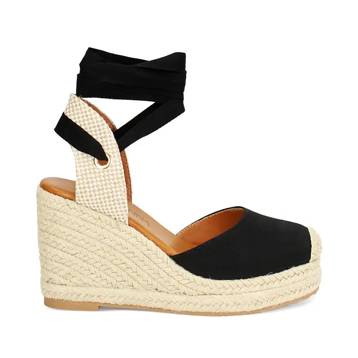 Campesine nere tacco 9,5 cm