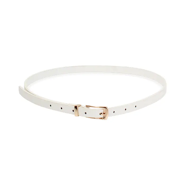 Cintura bianca con fibbia elegante