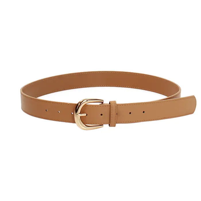 Cintura camel con fibbia elegante