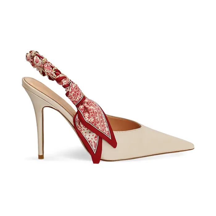 Decolleté beige tacco 10,5 cm