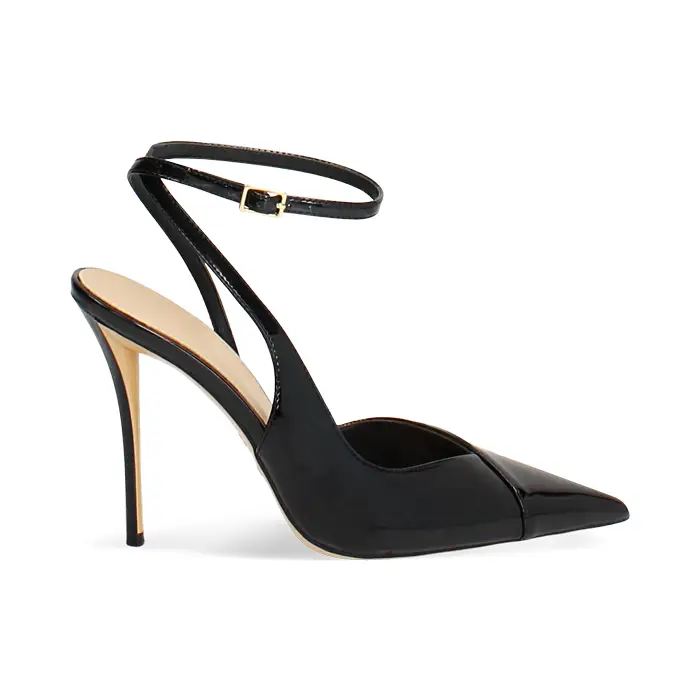 Décolleté nere slingback tacco 10,5 cm