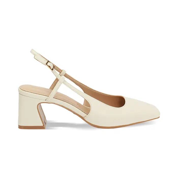 Décolleté panna tacco 6 cm