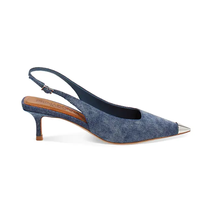Décolleté slingback donna in jeans