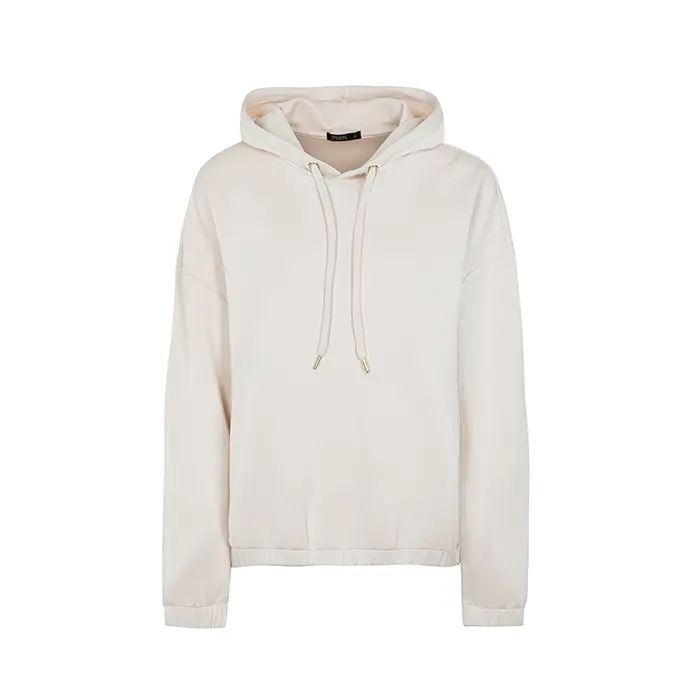 Felpa panna con dettagli urban chic