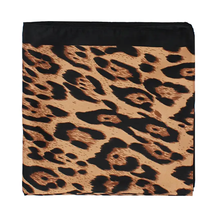 Foulard da donna leopard-marrone