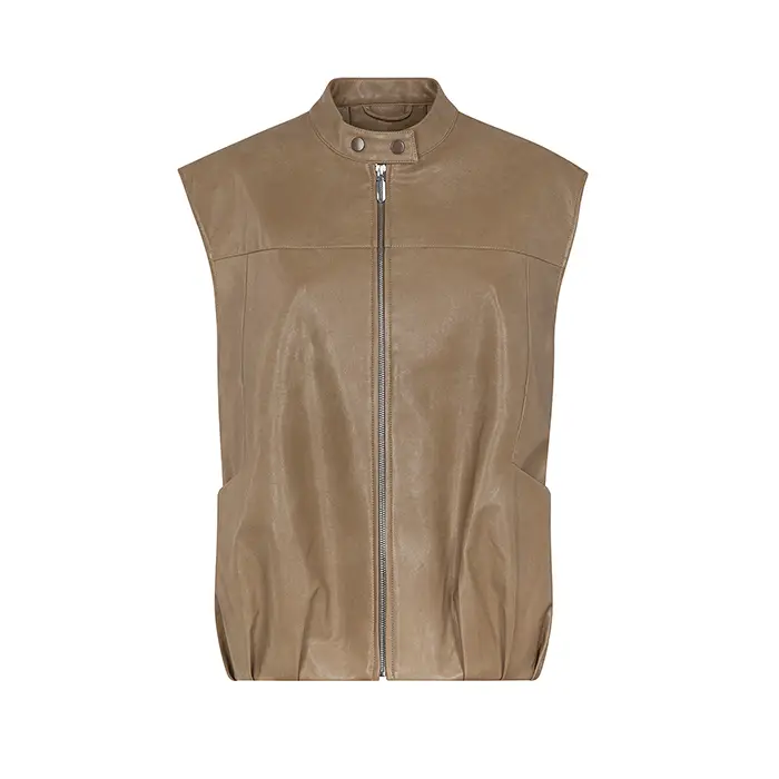 Gilet camel con stile sofisticato