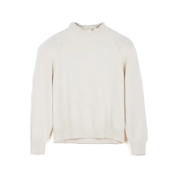 Maglia panna in tessuto basic