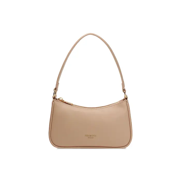Mini bag beige con tracolla removibile