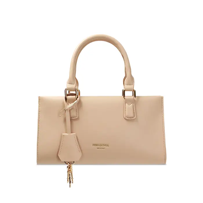 Mini bag beige con tracolla removibile