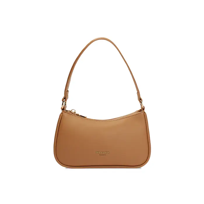 Mini bag camel con tracolla removibile