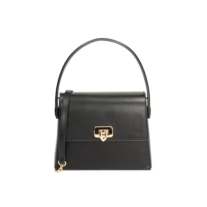 Mini bag nera con tracolla removibile