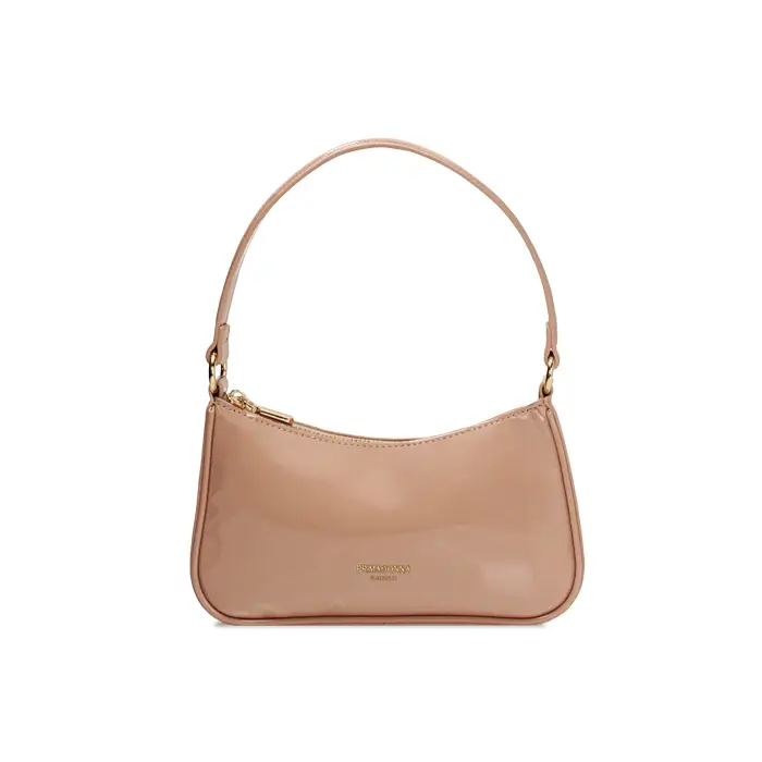 Mini bag nude con tracolla removibile