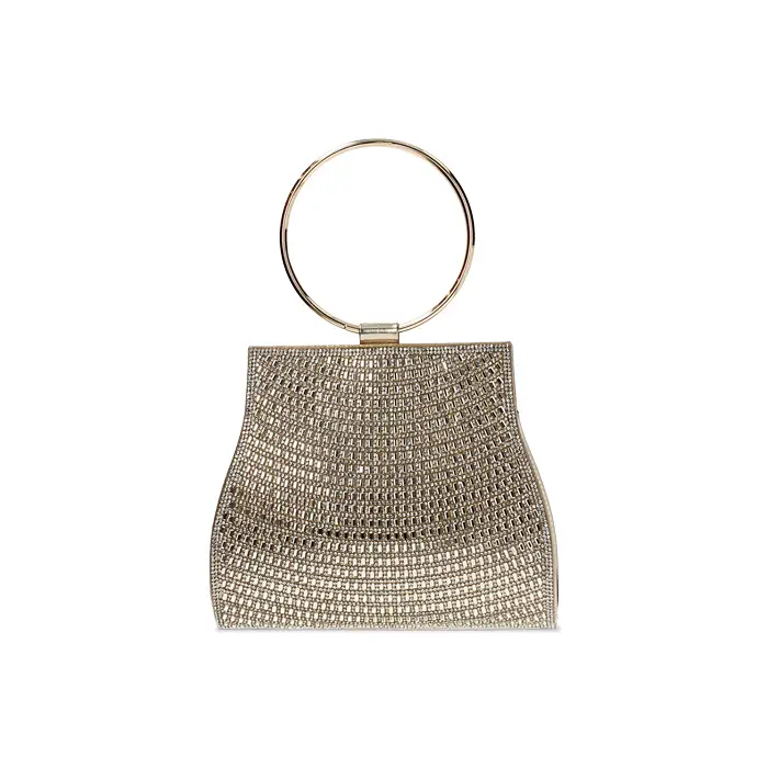 Mini bag oro con pietre scintillanti