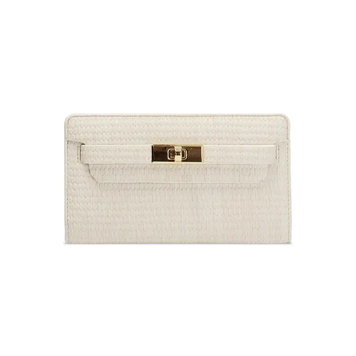 Portafoglio panna con chiusura magnetica