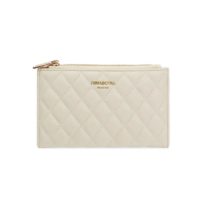 Portafoglio panna con dettagli eleganti