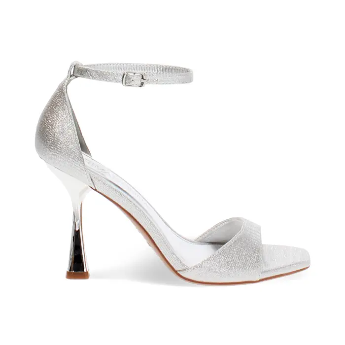 Sandali argento tacco 9,5 cm
