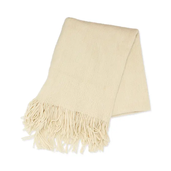 Sciarpa in tessuto panna da donna