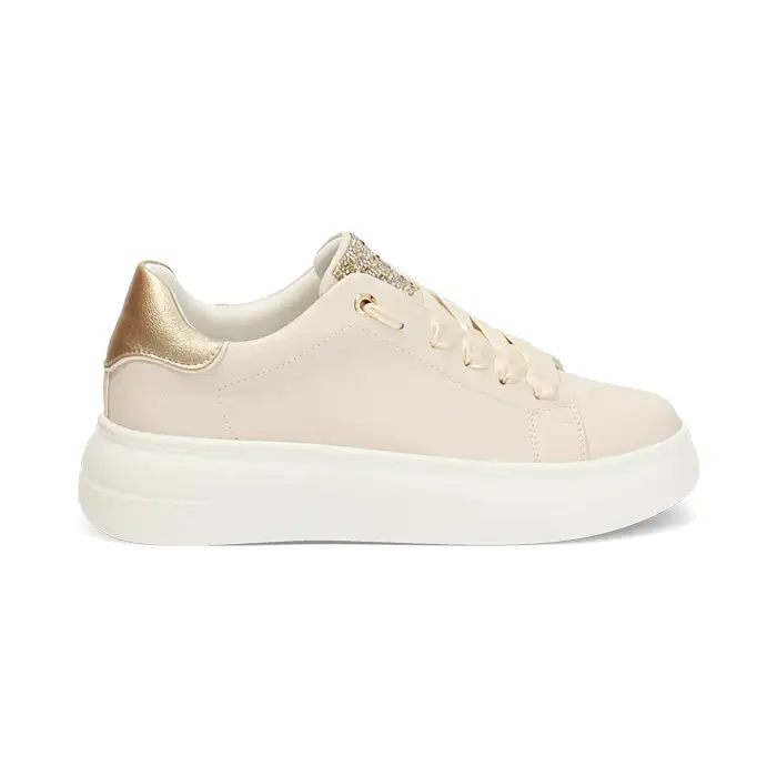 Sneakers beige tacco 5 cm