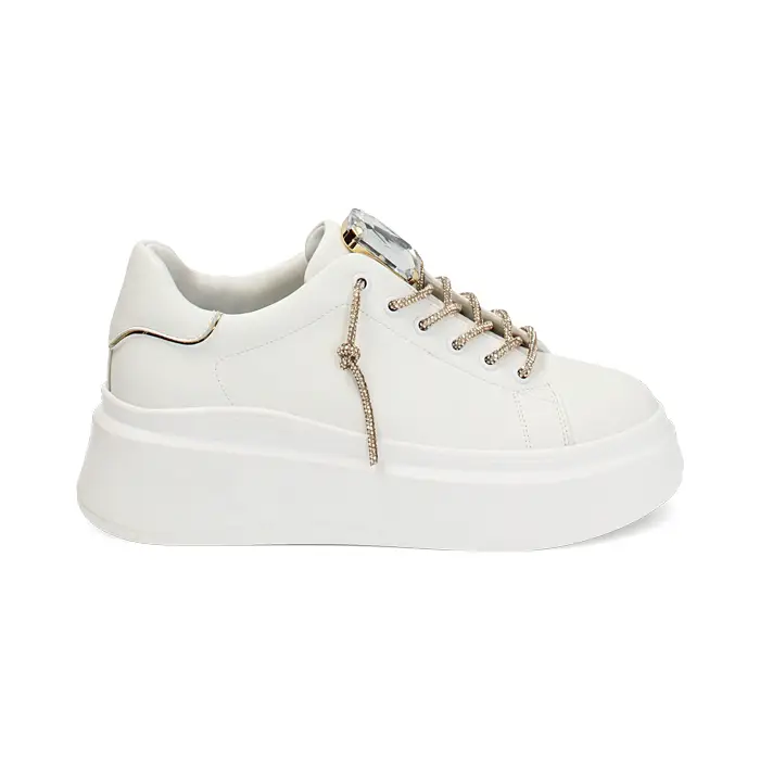 Sneakers bianco-oro