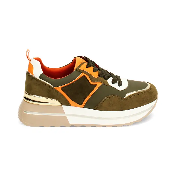 Sneakers in microfibra verdi