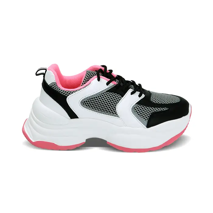 Sneakers nero/bianco fucsia