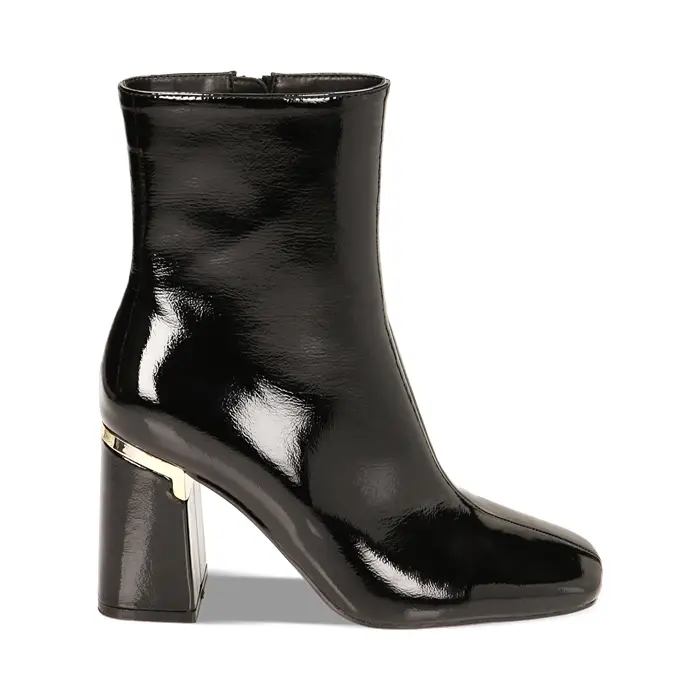 Stivaletti neri in naplak, tacco 9 cm