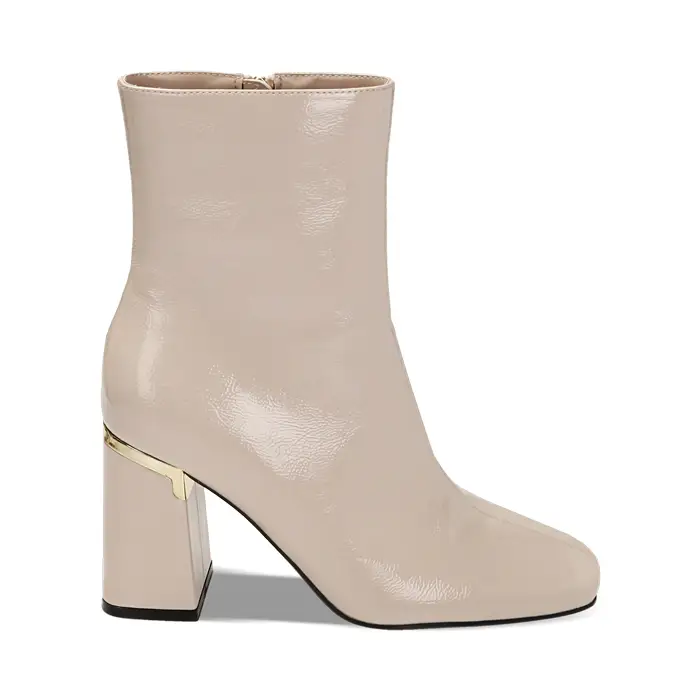 Stivaletti panna in naplak, tacco 9 cm
