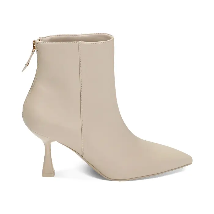 Stivaletti panna, tacco 8 cm