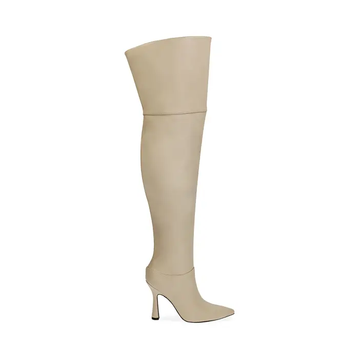 Stivali overknee panna, tacco 10,5 cm