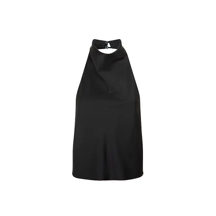 Top nero elegante con dettagli raffinati