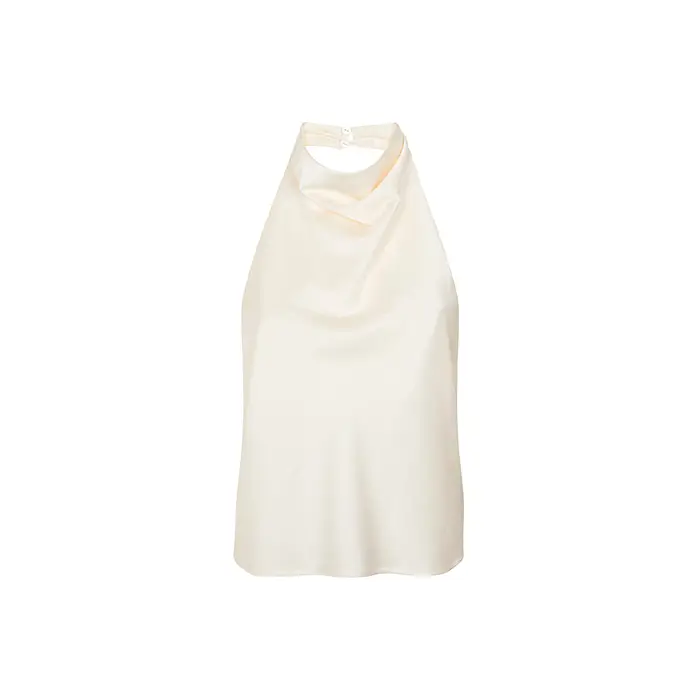 Top panna con dettagli raffinati