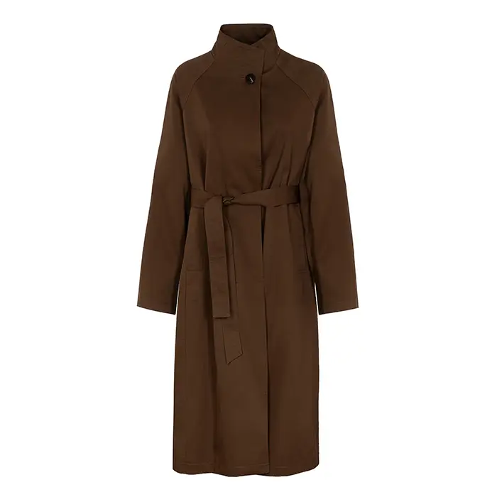 Trench testa di moro con dettagli eleganti