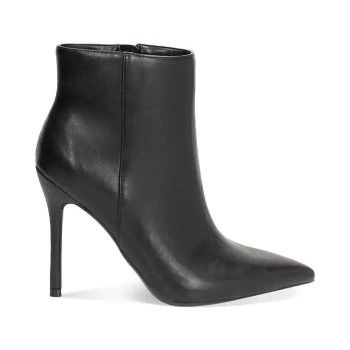 Tronchetto nero con tacco a spillo di 10,5 cm