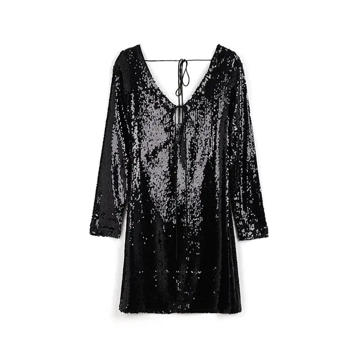 Vestito nero in paillettes