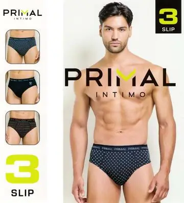 Slip uomo in cotone elasticizzato Primal S330 TRI-PACK