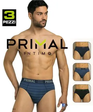 Slip uomo in cotone elasticizzato Primal S342 TRI-PACK