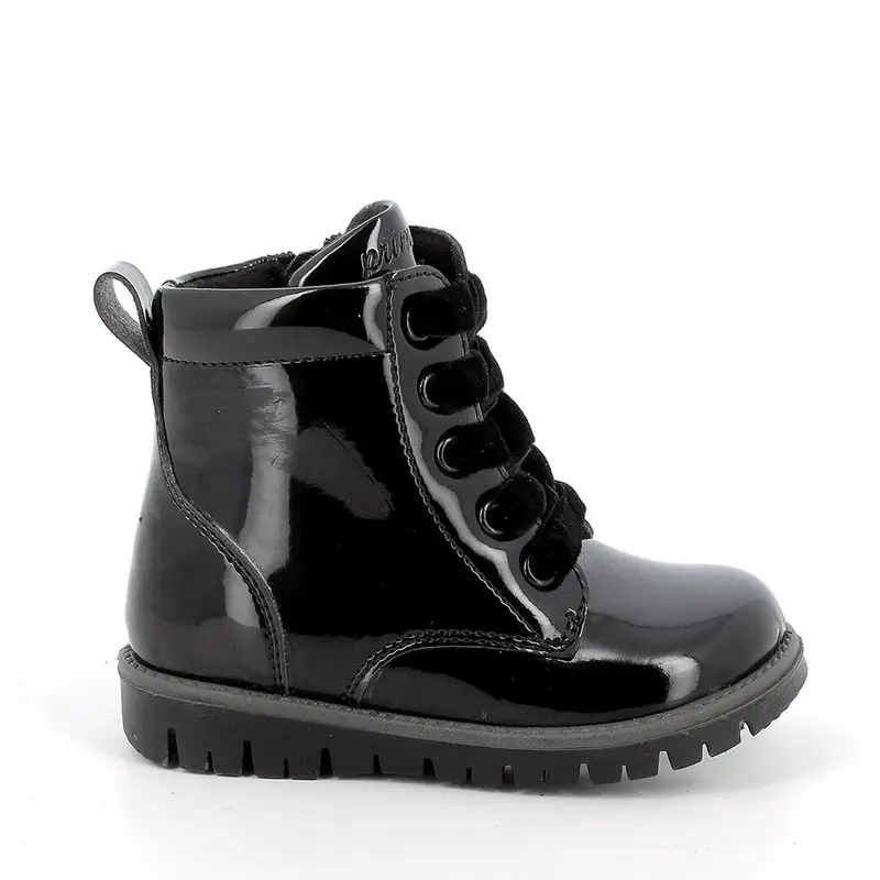 Anfibi da bambina nero con zip