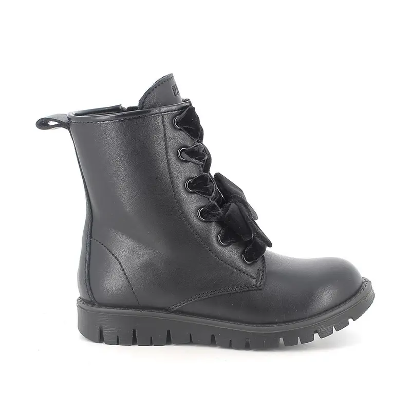 Anfibi da bambina nero con zip