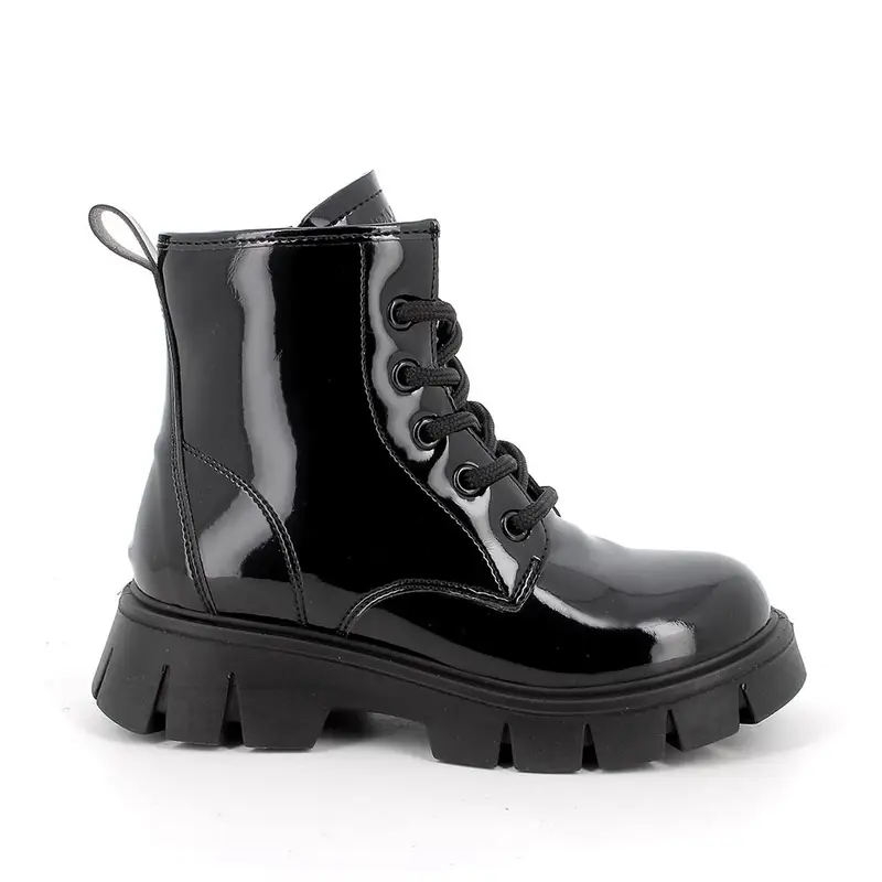 Anfibi da bambina nero con zip