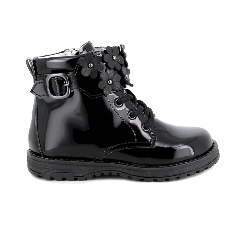 Anfibi da bambina nero con zip