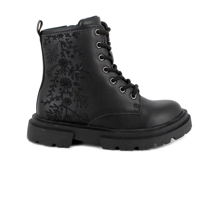 Anfibi da bambina nero con zip