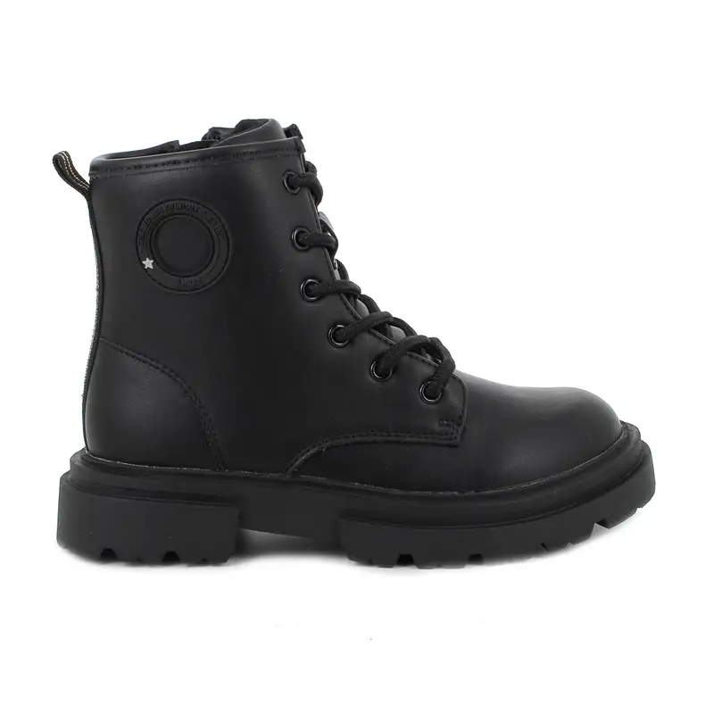 Anfibi da bambina nero con zip