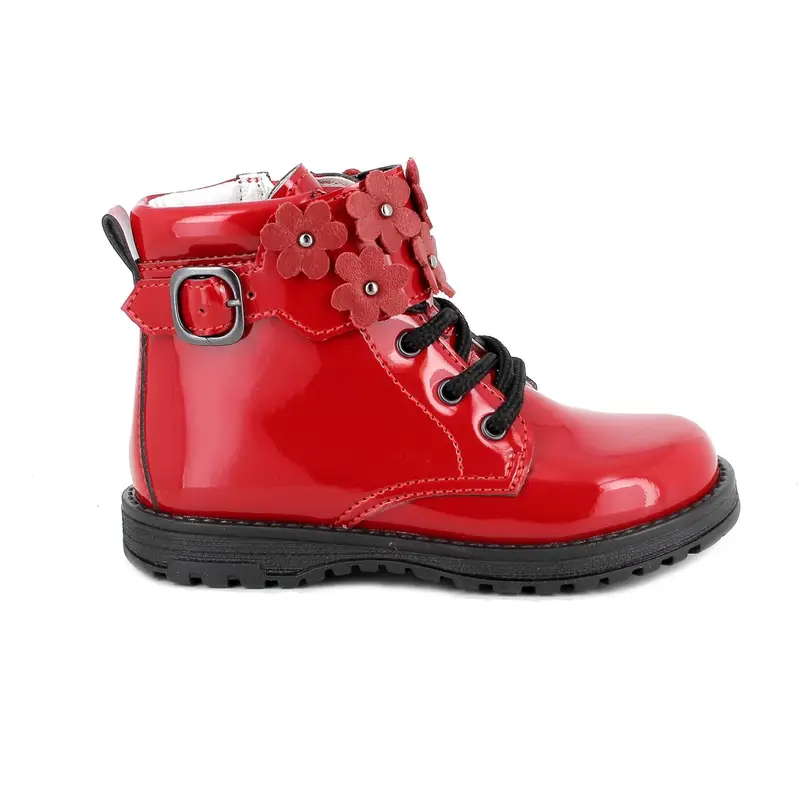 Anfibi da bambina rosso con zip