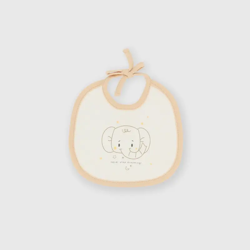 Bavaglino in cotone interlock da bambino bianco