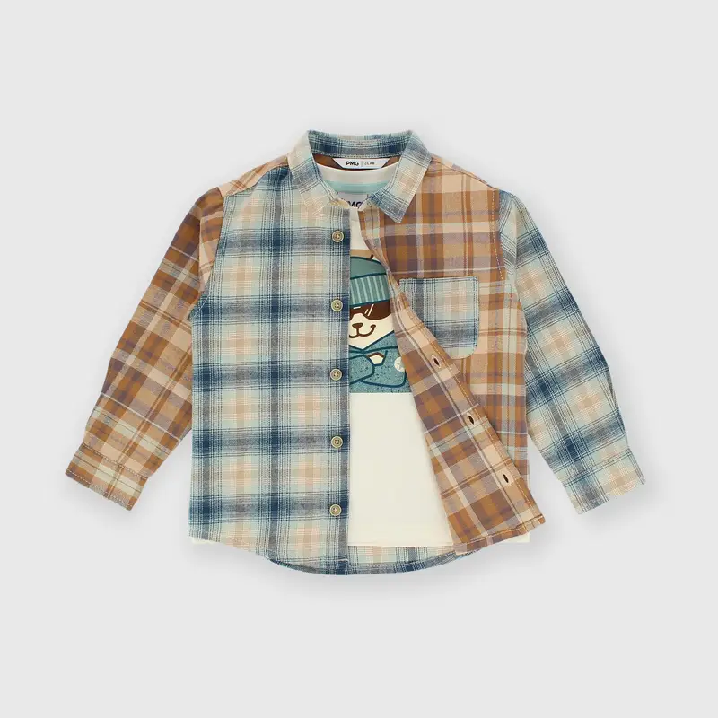 Camicia in jersey da bambino beige