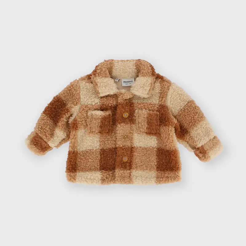 Giacca in pile da bambino marrone